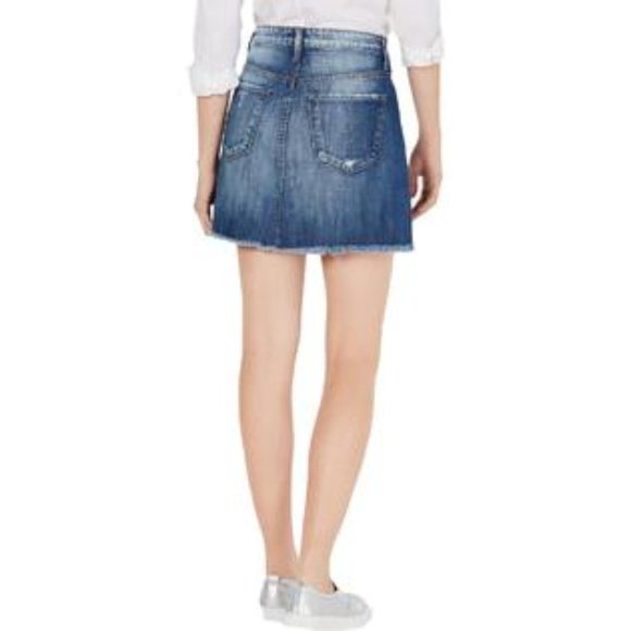 (NWT) Flying Monkey Distressed Denim Skirt SIZE 27 - Picture 3 of 4